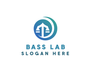 Modern Legal Scales logo design