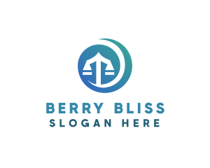 Modern Legal Scales logo design