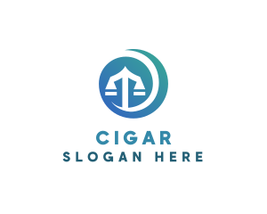 Modern Legal Scales logo design