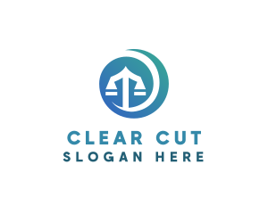 Modern Legal Scales logo design