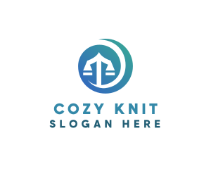 Modern Legal Scales logo design