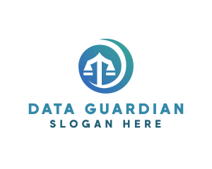 Modern Legal Scales logo design