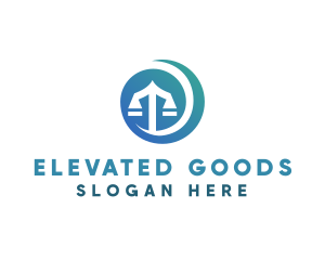 Modern Legal Scales logo design