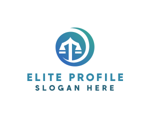 Modern Legal Scales logo design