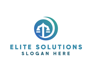 Modern Legal Scales logo design