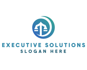 Modern Legal Scales logo design