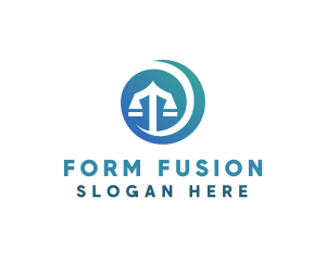 Modern Legal Scales logo design