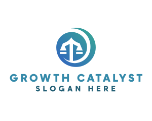 Modern Legal Scales logo design