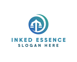 Modern Legal Scales logo design