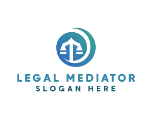 Modern Legal Scales logo design