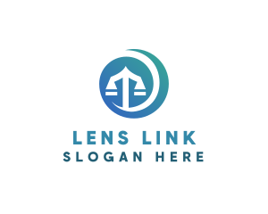 Modern Legal Scales logo design