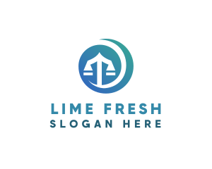 Modern Legal Scales logo design