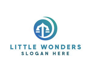 Modern Legal Scales logo design