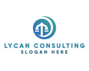 Modern Legal Scales logo design