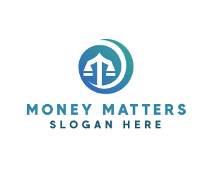 Modern Legal Scales logo design