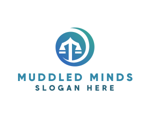 Modern Legal Scales logo design