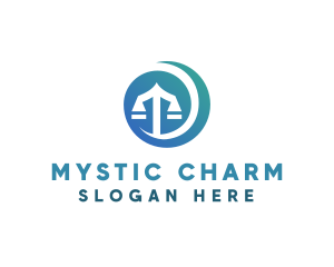 Modern Legal Scales logo design