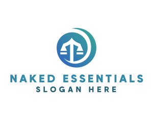 Modern Legal Scales logo design