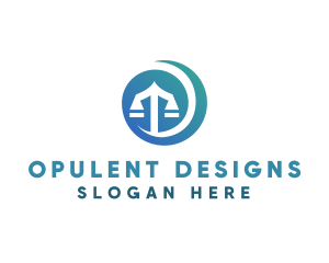 Modern Legal Scales logo design