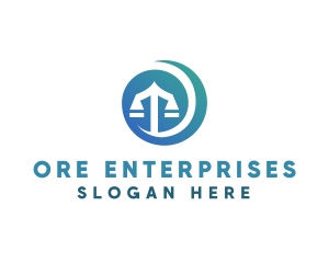 Modern Legal Scales logo design