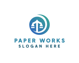 Modern Legal Scales logo design