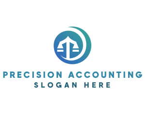 Modern Legal Scales logo design