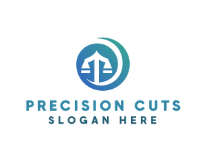 Modern Legal Scales logo design