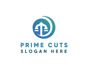 Modern Legal Scales logo design