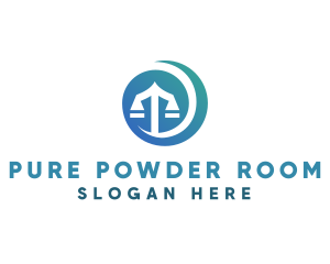 Modern Legal Scales logo design