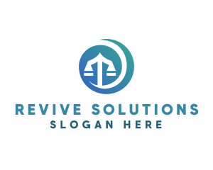 Modern Legal Scales logo design