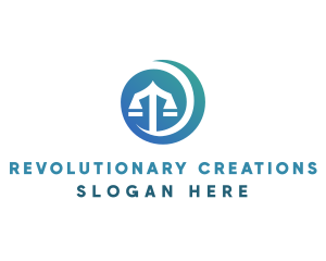 Modern Legal Scales logo design