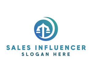 Modern Legal Scales logo design