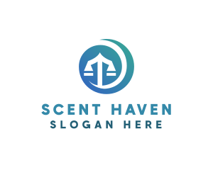 Modern Legal Scales logo design