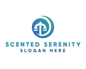 Modern Legal Scales logo design