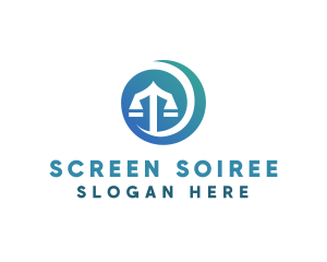 Modern Legal Scales logo design