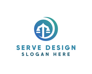 Modern Legal Scales logo design