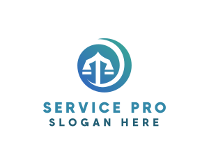 Modern Legal Scales logo design