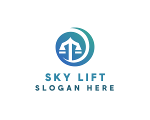 Modern Legal Scales logo design