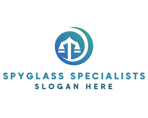 Modern Legal Scales logo design