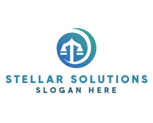 Modern Legal Scales logo design