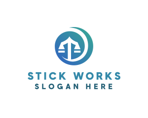 Modern Legal Scales logo design