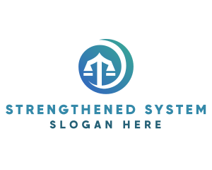 Modern Legal Scales logo design