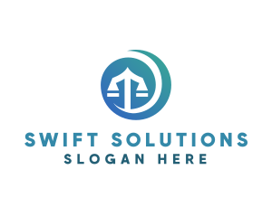 Modern Legal Scales logo design