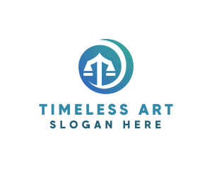 Modern Legal Scales logo design