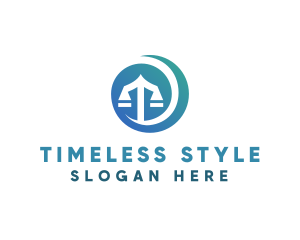 Modern Legal Scales logo design