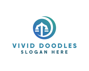 Modern Legal Scales logo design