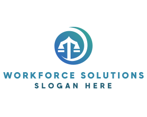 Modern Legal Scales logo design