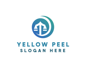 Modern Legal Scales logo design