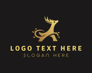 Abstract Golden Deer  logo