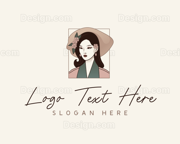 Asian Woman Fashion Logo